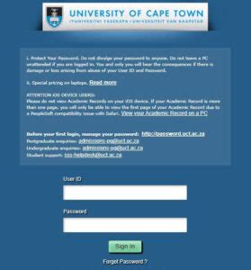 uct sss helpdesk|Oracle PeopleSoft Sign.